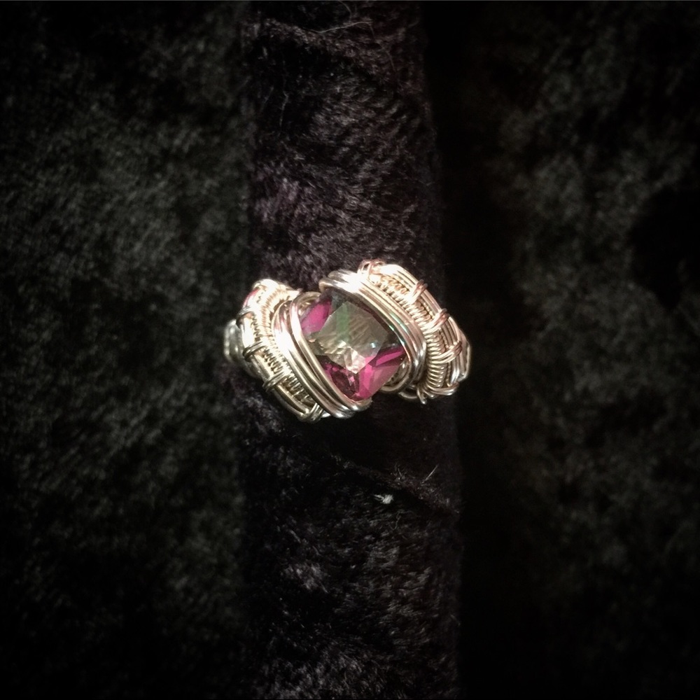Fire topaz ring